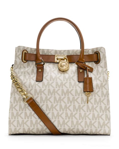 michael michael kors hamilton signature logo tote bag|michael kors nouveau hamilton bag.